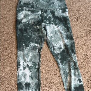 lululemon athletica Tie-Dye Leggings - Green and White